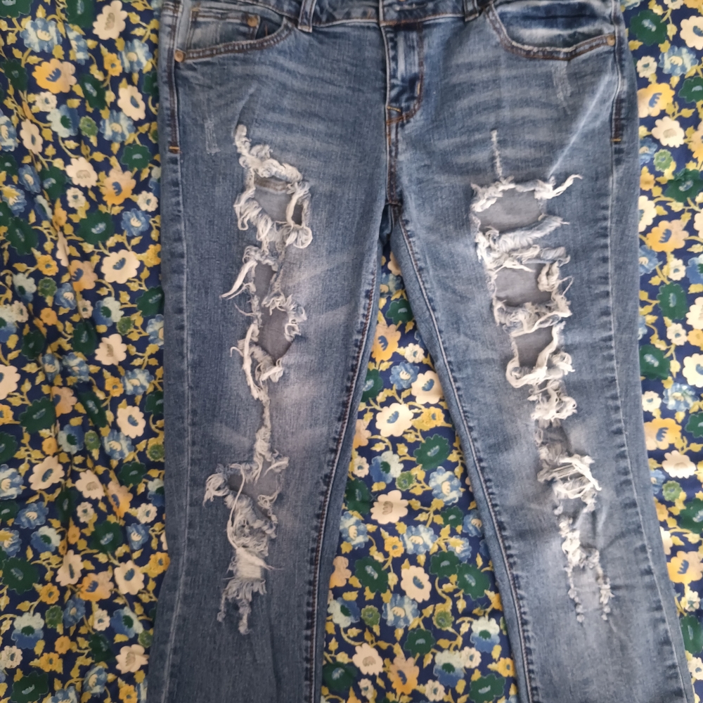 Distressed Blue Women's Jeans